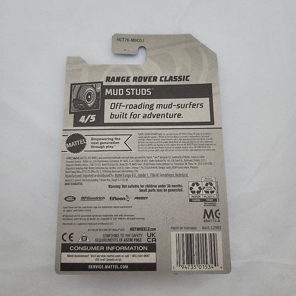 Hot Wheels Range Rover Classic MUD STUDS - Picture 2 of 2